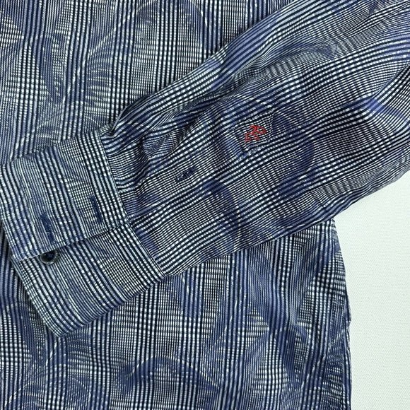 Robert Graham Button Up Shirt‎ Medium Flip Cuff Floral Abstract Geometric Mens - Picture 7 of 10